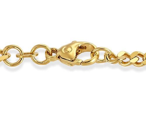 Alternative view of Espeland Figaro armbånd 2,4 mm 925 forgylt 19 cm