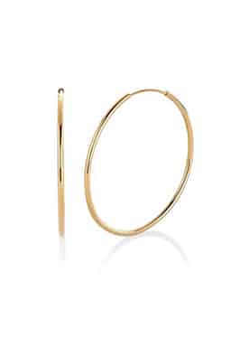 Øreringer i forgylt Sølv 2x60mm