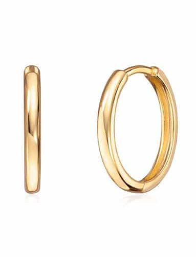 Øreringer i Forgylt Sølv 2.5x17.8mm