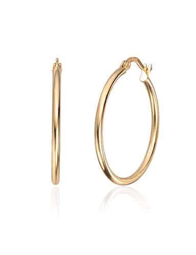 Øreringer i Forgylt Sølv 2x30mm