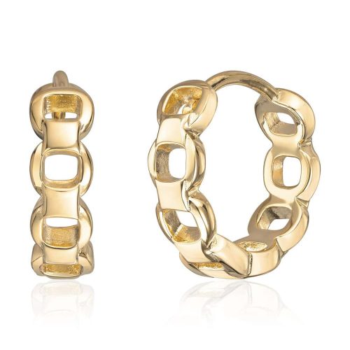 Øreringer i sølv forgylt