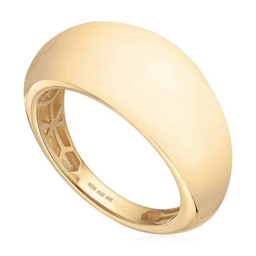 Ring "Old money" i sølv forgylt