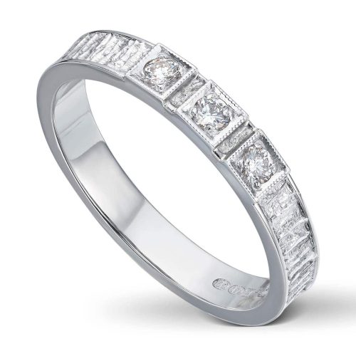 Hvitt gull alliansering "Lapponia" med 3 diamanter