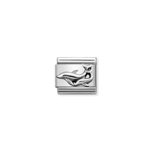 Composable Classic OXIDIZED SYMBOLS in st.steel and 925 sterling silver Dolphins