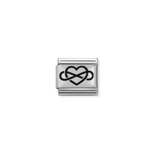 Charm, Composable Link, Silver Infinity Heart