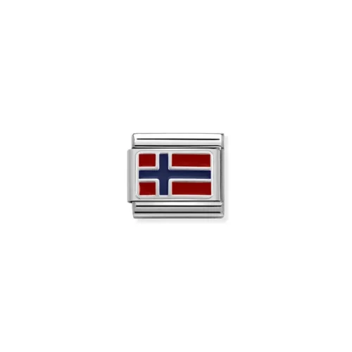 Charm, Composable Link, Norway with Enamel