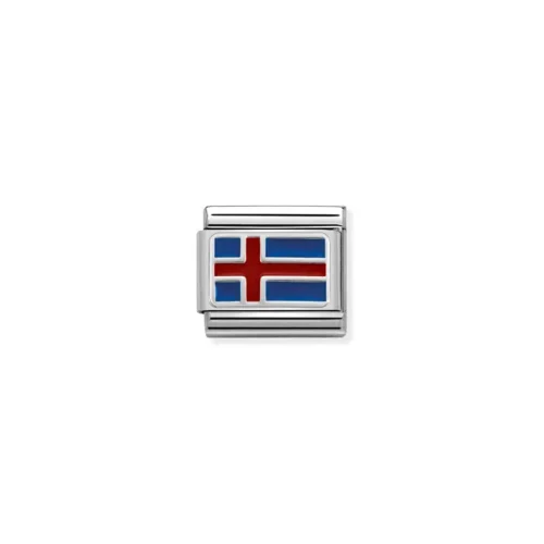Charm, Composable Link, Iceland with Enamel