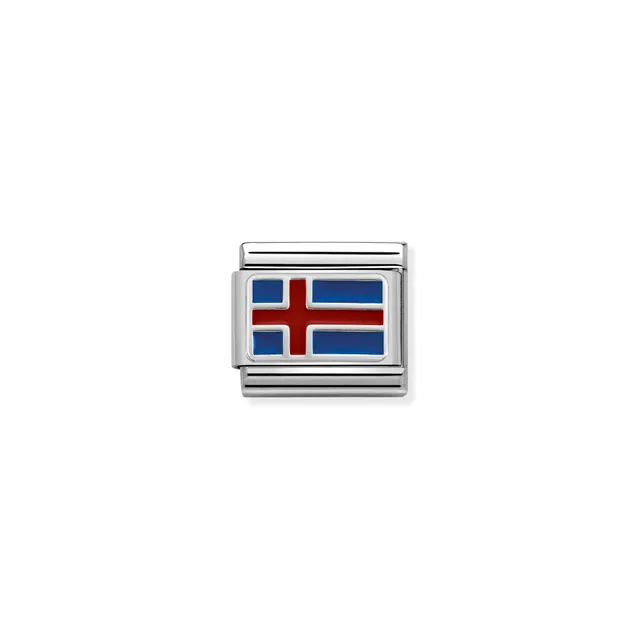 Charm, Composable Link, Iceland with Enamel