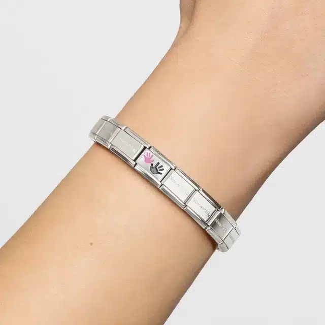 Charm, Composable Link, Hands Parent Child Pink - Bilde 2