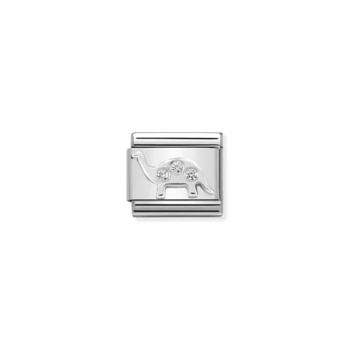 Charm, Composable Link, Brontosaurus in Silver