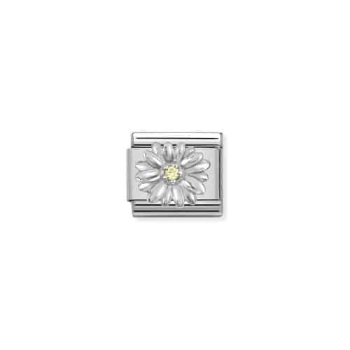 Composable CL symbols stainless steel, 925 sterling silver, and Cubic zirconia Daisy