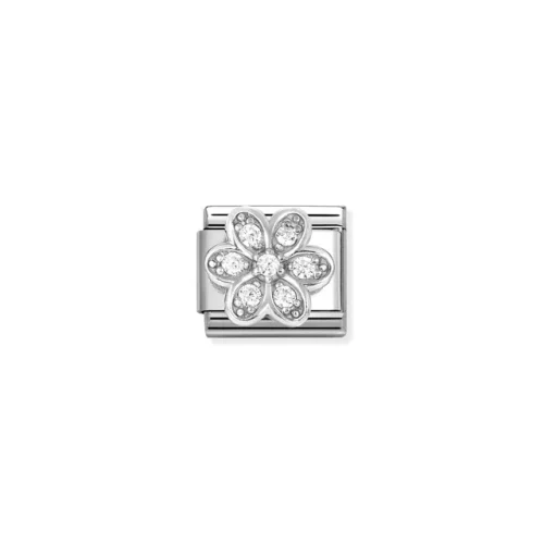 Charm, Composable Link, Daisy with White CZ