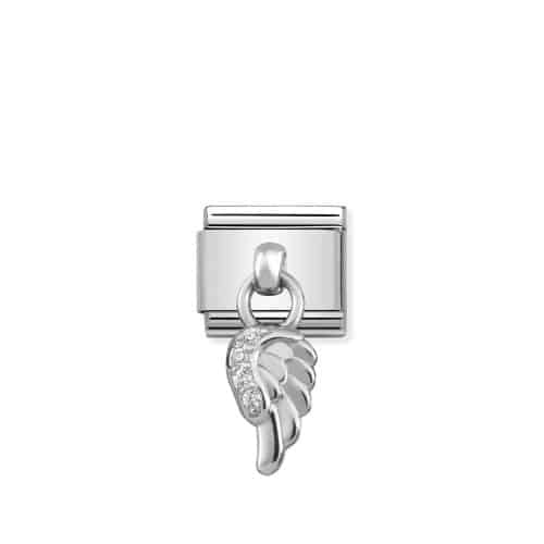 Composable Classic CHARMS stainless steel and 925 sterling silver Wing