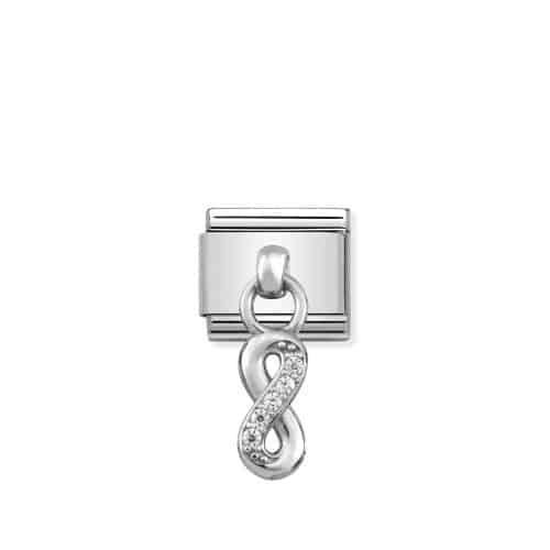 Composable Classic CHARMS stainless steel and 925 sterling silver Infinity