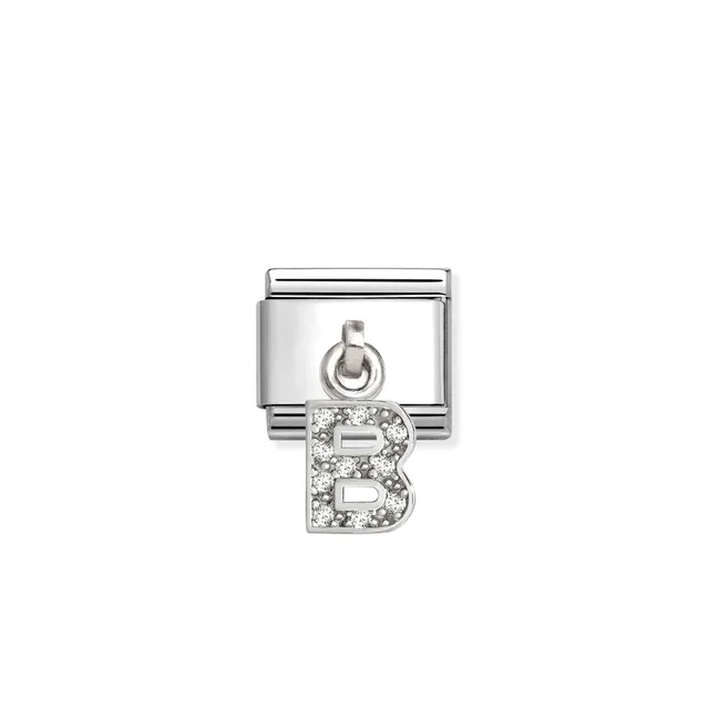 Composable Classic Link, CZ Letter B Pendant