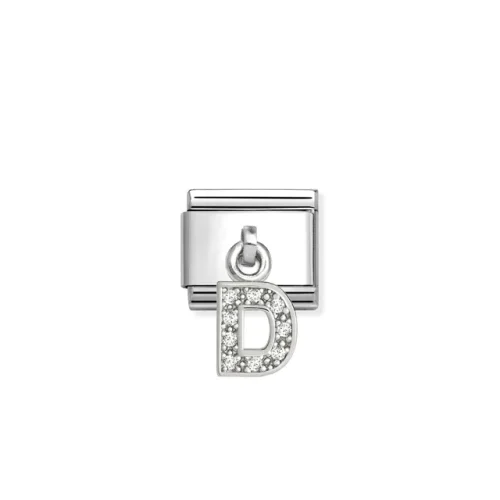 Composable Classic Link, CZ Letter D Pendant