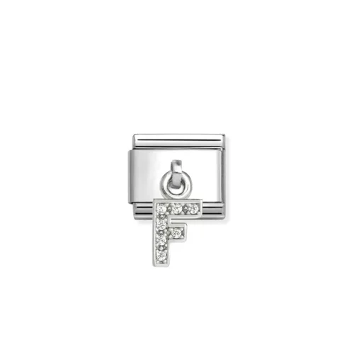 Composable Classic Link, CZ Letter F Pendant