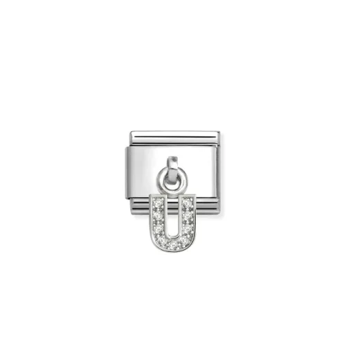 Composable Classic Link, CZ Letter U Pendant