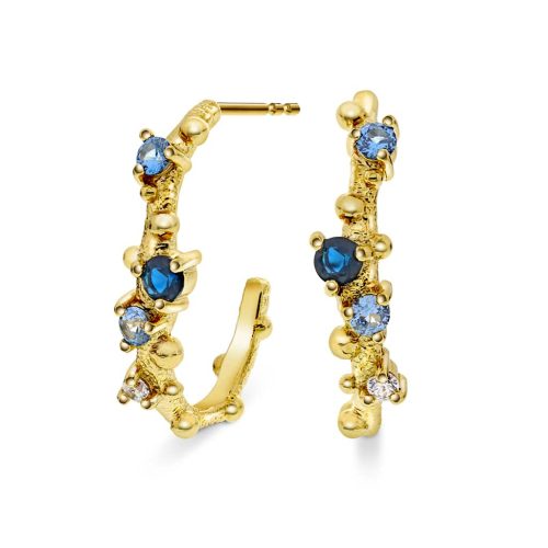 Øreringer i sølv med zirkonia