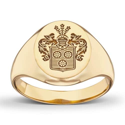 Alternative view of Nr.4 - Signetring i massivt gull - Oval