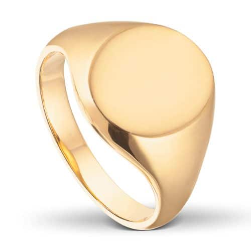 Nr.4 - Signetring i massivt gull - Oval
