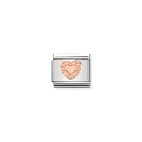 Charm, Composable Link, Rose Gold Heart Cut