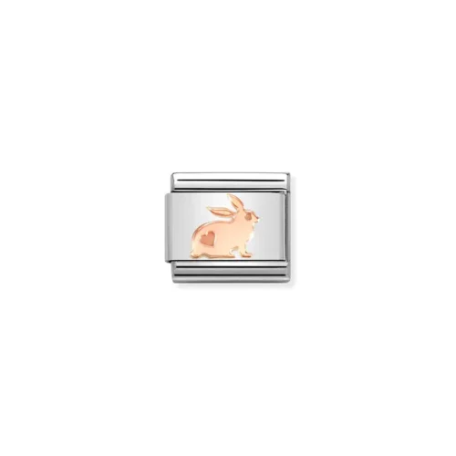 Charm, Composable Link, rose gold Rabbit
