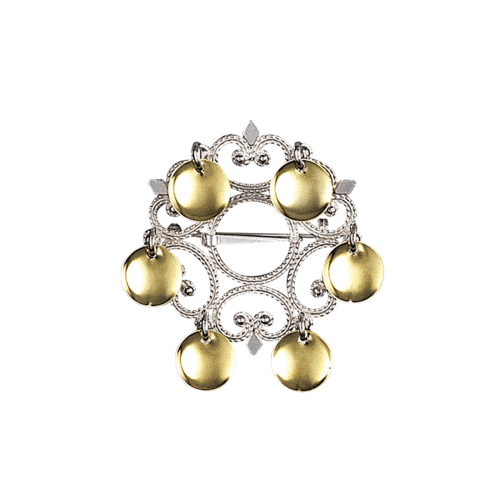 Sølje, kvit/forgylt