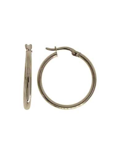 Klassiske Øreringer i Hvitt Gull M