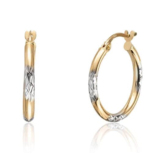 Øreringer 20x2mm 14K