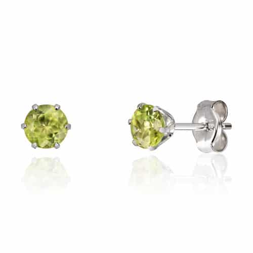 Espeland Ørepynt med Peridot i hvitt gull