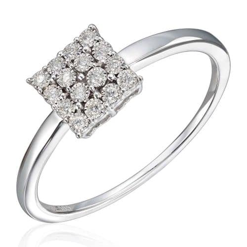 Ring diamanter 0,06ct WSI i hvitt gull