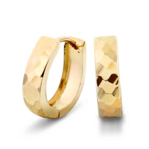 Øreringer i gult gull 14K