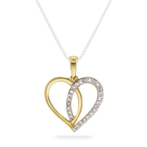 Smykke i gull med diamanter 0,10 ct WP