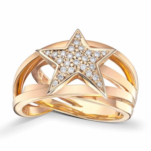 Alternative view of Gult gull ring "one of a kind" med diamanter