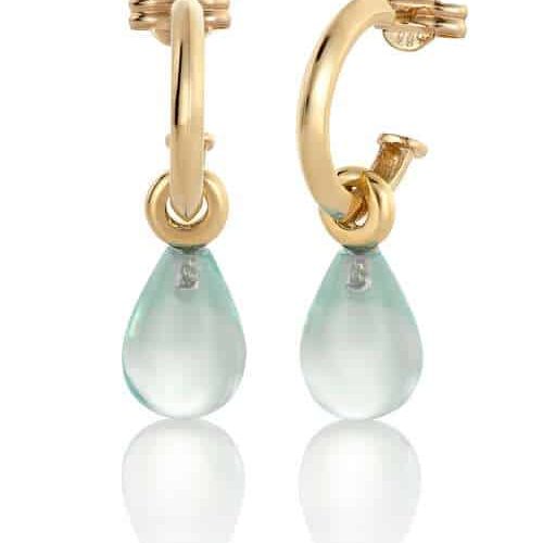 Espeland Øreringer Dråpe grønn ametyst 585