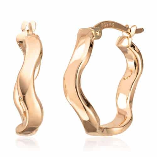 Espeland Øreringer Bølge 14K