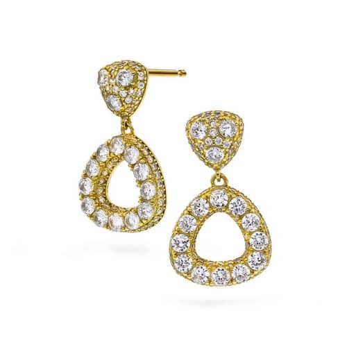 Øredobber i sølv med blank zirkonia