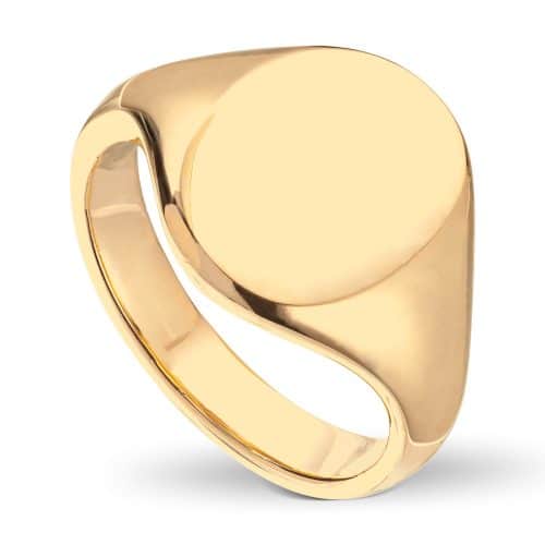 Nr.8 - Signetring i massivt gull - Oval liten