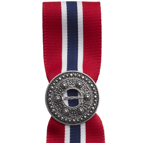 17.mai-sløyfepin 2-i-1, oksidert