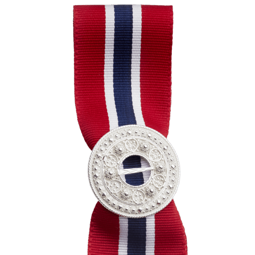 17.mai-sløyfepin 2-i-1, kvit