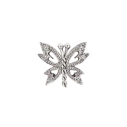 Van Bergen - Papillon Lås hvitt gull med diamanter