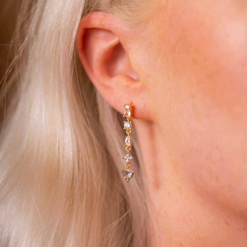 Alternative view of Viva Vegas øredobber i sølv med zirkonia