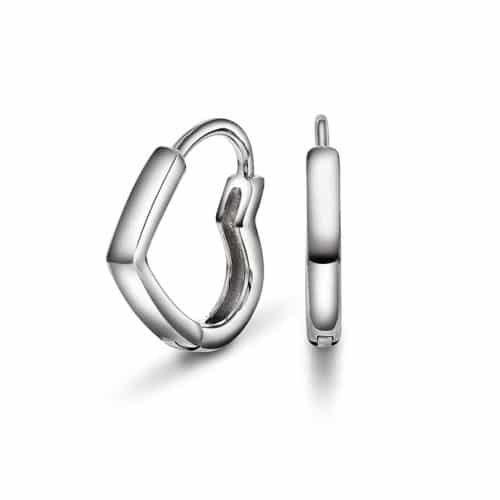 Hjerteglimt øreringer i sølv