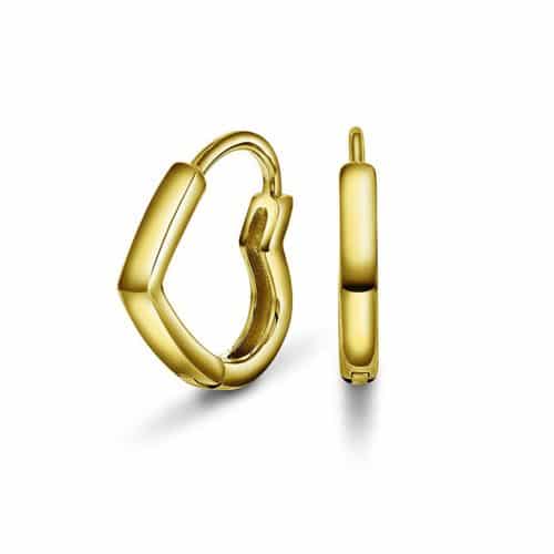 Hjerteglimt øreringer i sølv