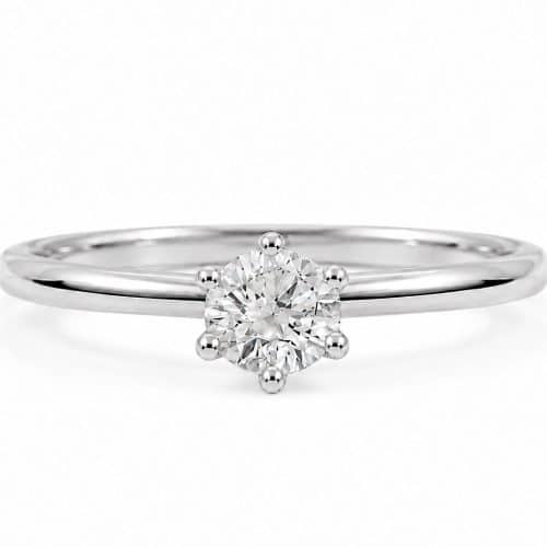 Alternative view of Enstenring i hvitt gull, 0.66 ct