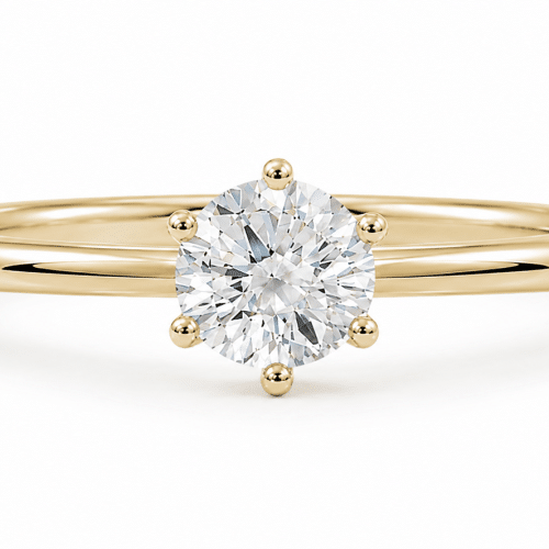 Alternative view of Enstensring i gult gull, 0.97ct