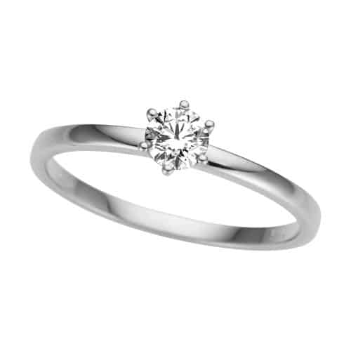 Enstensring Base 2 i hvitt gull, 0,35 ct