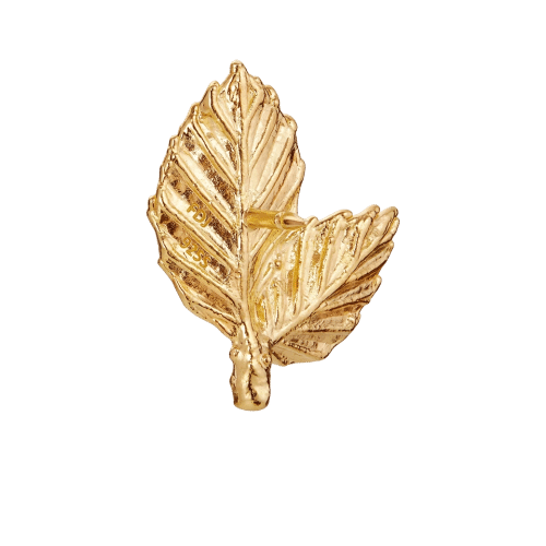 Alternative view of Bøkeblad pin forgylt