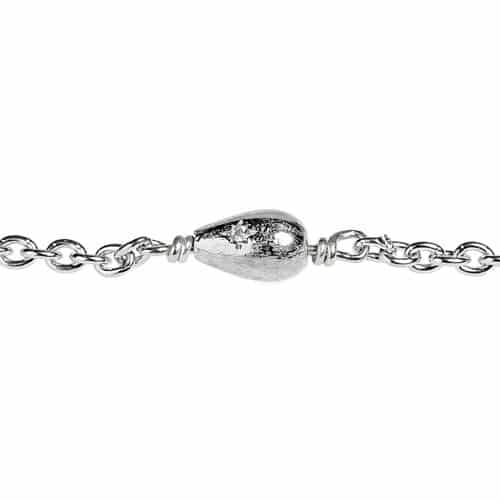 Drop bracelet 925s RH white 1 x 0,0075 ct. white diamond